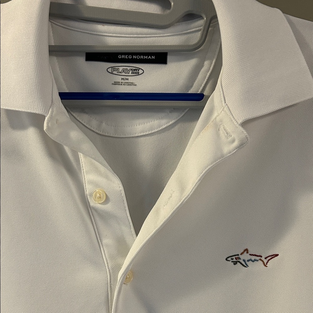 Greg Norman Collection Classic White Polo Shirt